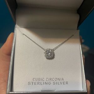 Cubic Zirconia and Sterling Silver Necklace